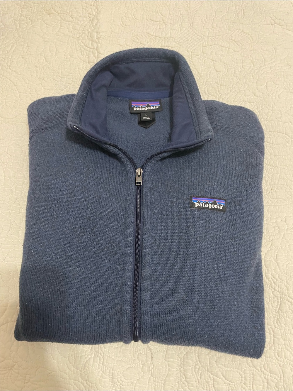 Patagonia Navy Zip-Up Better Sweater-Size Large